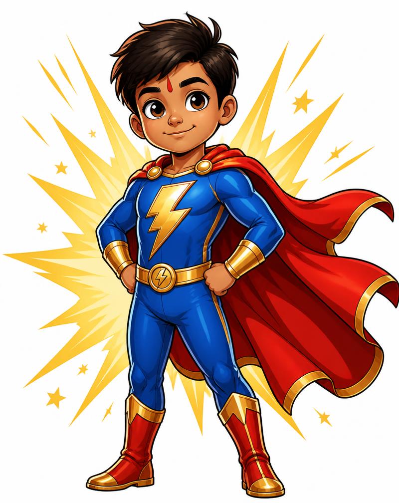 Hand-drawn hero art